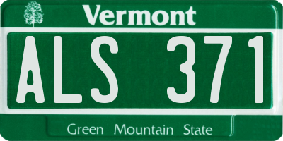 VT license plate ALS371