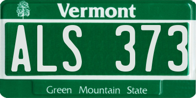 VT license plate ALS373
