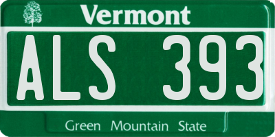 VT license plate ALS393