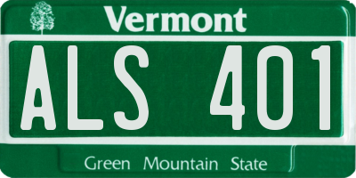 VT license plate ALS401