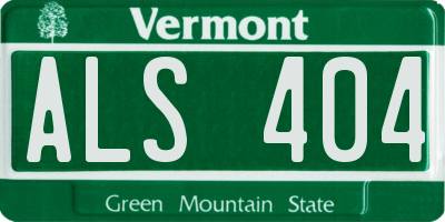 VT license plate ALS404