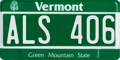 VT license plate ALS406