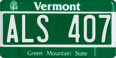 VT license plate ALS407