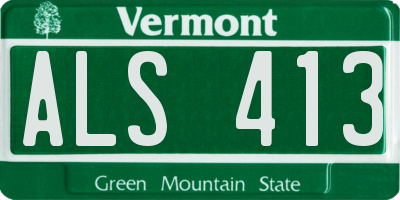 VT license plate ALS413