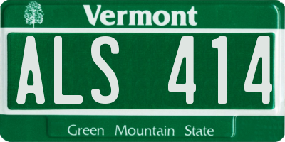 VT license plate ALS414