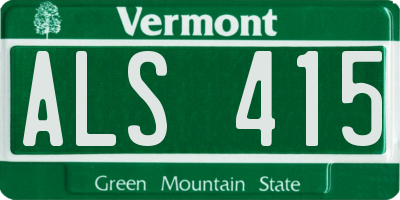 VT license plate ALS415