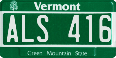 VT license plate ALS416