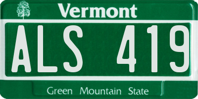 VT license plate ALS419