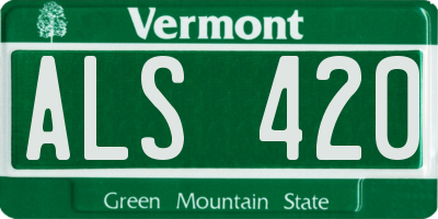 VT license plate ALS420
