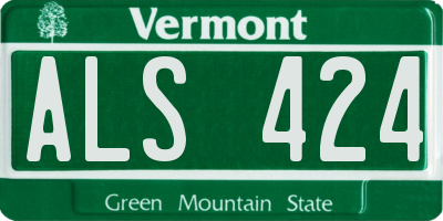 VT license plate ALS424