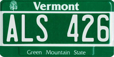 VT license plate ALS426