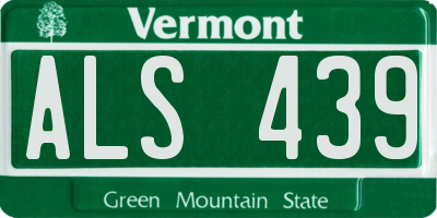 VT license plate ALS439