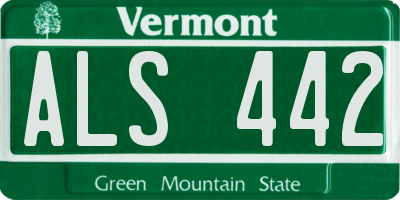 VT license plate ALS442