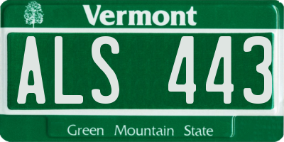 VT license plate ALS443