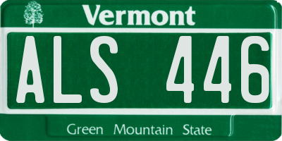 VT license plate ALS446