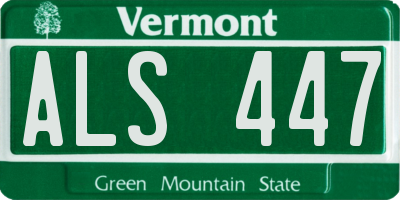 VT license plate ALS447