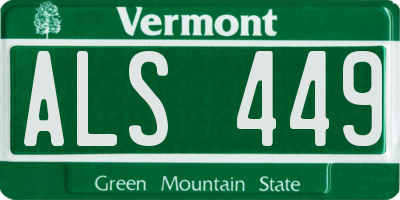 VT license plate ALS449
