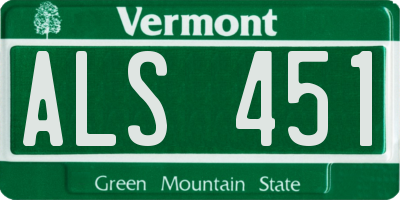 VT license plate ALS451