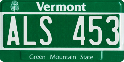VT license plate ALS453