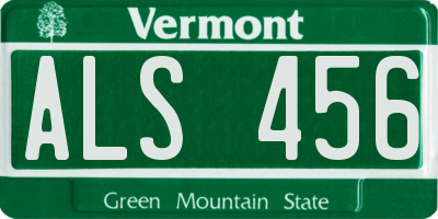 VT license plate ALS456