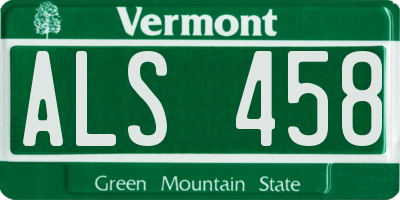 VT license plate ALS458