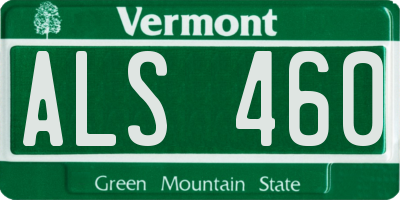 VT license plate ALS460