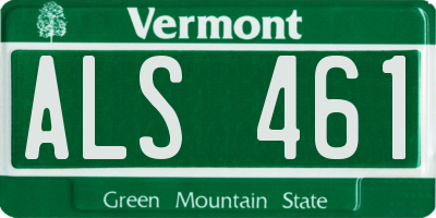 VT license plate ALS461