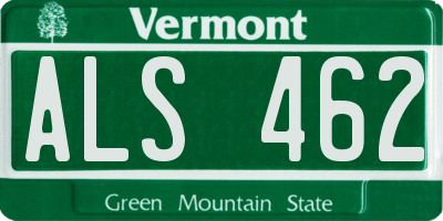 VT license plate ALS462