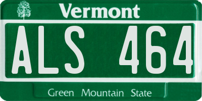 VT license plate ALS464