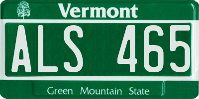 VT license plate ALS465