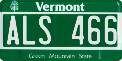 VT license plate ALS466