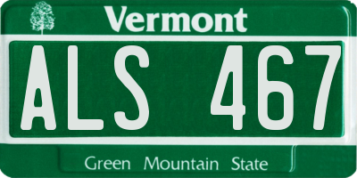VT license plate ALS467
