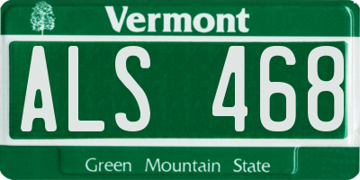 VT license plate ALS468