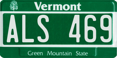 VT license plate ALS469