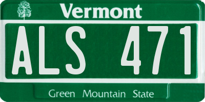 VT license plate ALS471