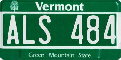 VT license plate ALS484