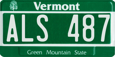 VT license plate ALS487