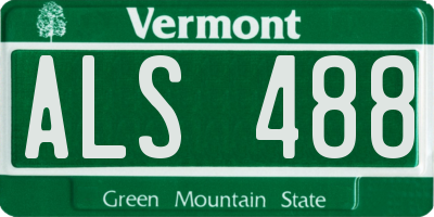 VT license plate ALS488