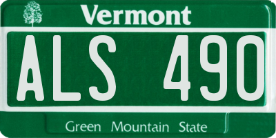 VT license plate ALS490