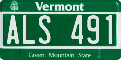 VT license plate ALS491