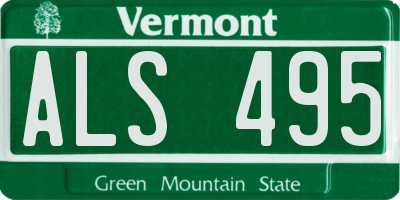VT license plate ALS495