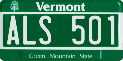 VT license plate ALS501