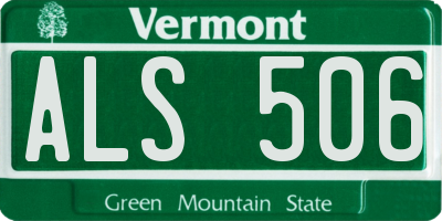 VT license plate ALS506