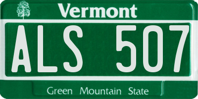VT license plate ALS507