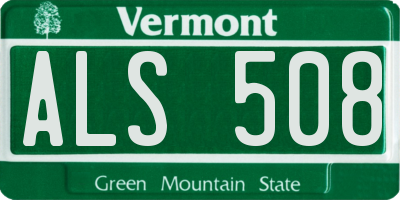 VT license plate ALS508
