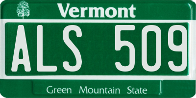 VT license plate ALS509