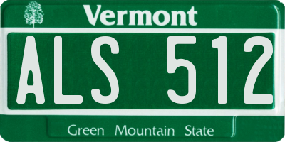 VT license plate ALS512
