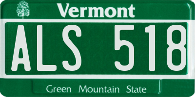 VT license plate ALS518