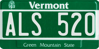 VT license plate ALS520