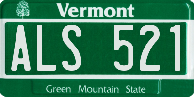 VT license plate ALS521
